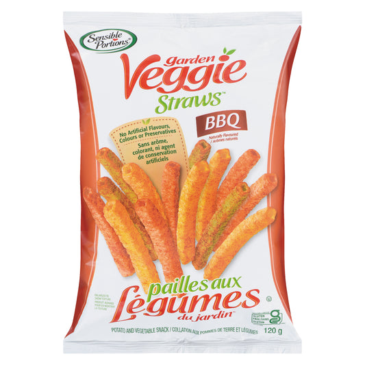 SENSIBLE PORTIONS VEGETABLE STRAWS BBQ FLAVOUR, 12 X 120 G