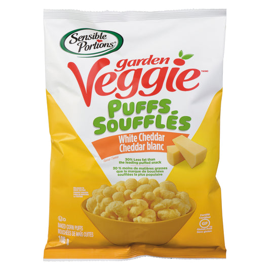 SENSIBLE PORTIONS VEGGIE PUFFS WHITE CHEDDAR, 6 X 106 G
