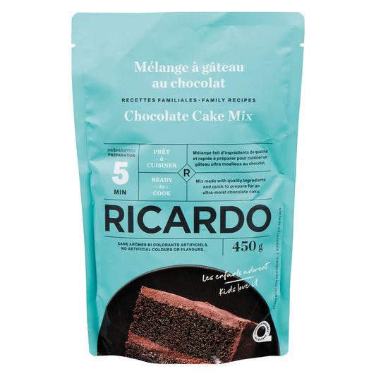 RICARDO CHOCOLATE CAKE MIX, 8 X 450 G