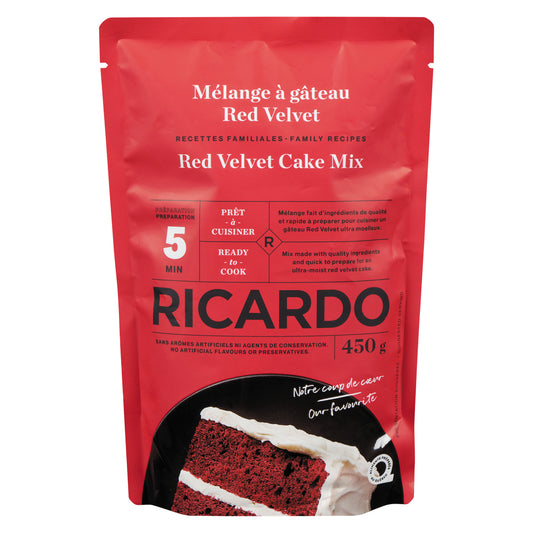 RICARDO RED VELVET CAKE MIX, 8 X 450 G