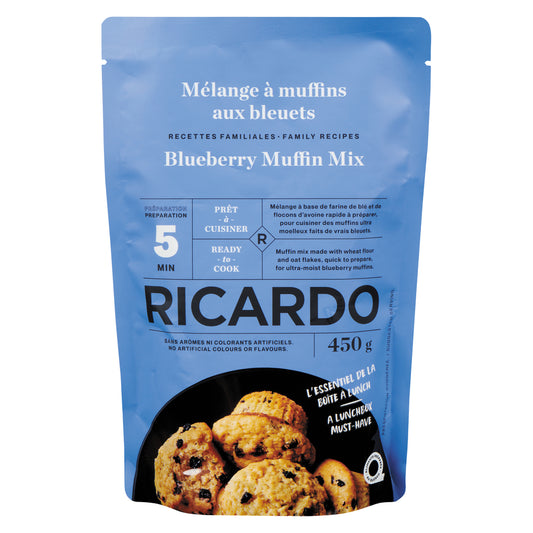 RICARDO BLUEBERRY MUFFIN MIX, 8 X 450 G