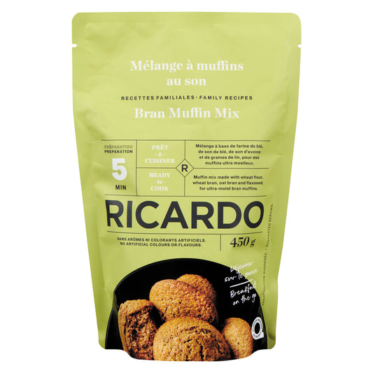 RICARDO BRAN MUFFIN MIX, 8 X 450 G