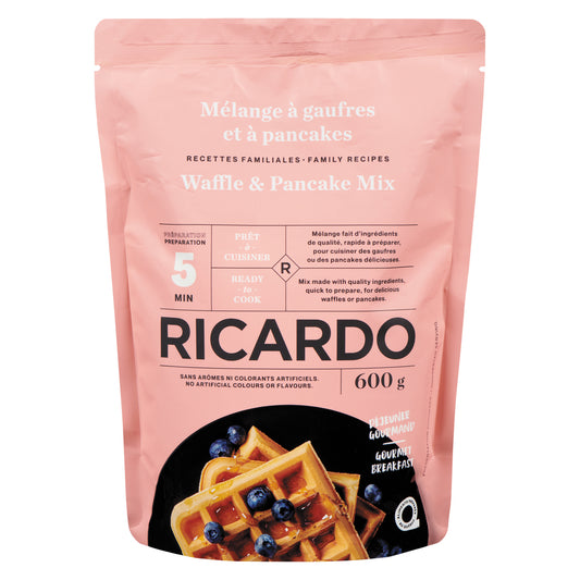 RICARDO PANCAKE WAFFLE MIX, 6 X 600 G