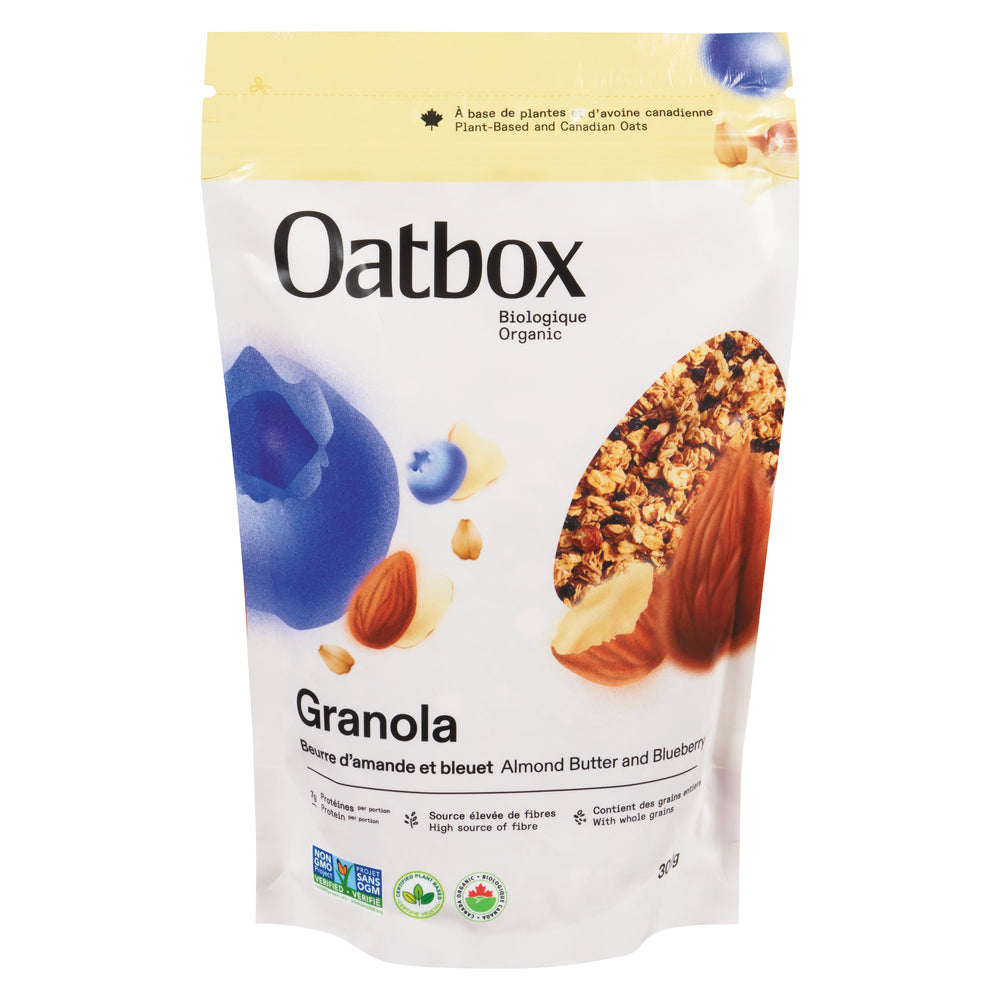 OATBOX BLUEBERRY AND ALMOND BUTTER GRANOLA, 8 X 300 G
