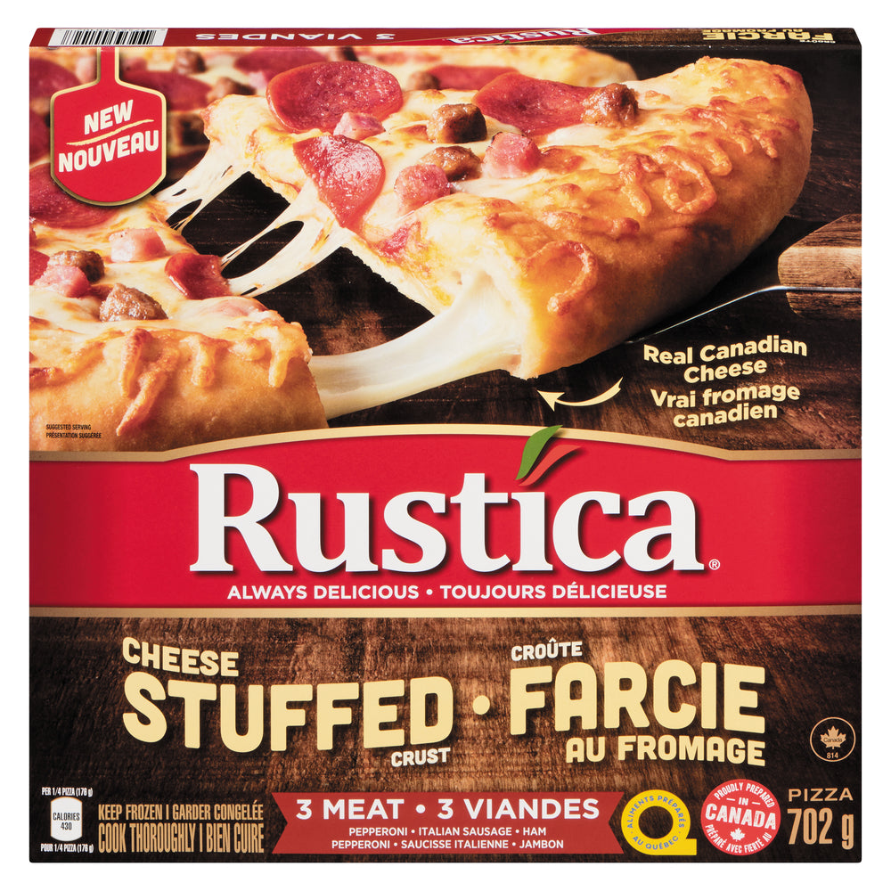 RUSTICA STUFFED PIZZA 3 MEATS, 12 X 702 G