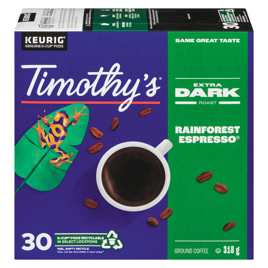 TIMOTHY'S ESPRESSO FRENCH ROAST 30 KCUP, 4 X 30 UN