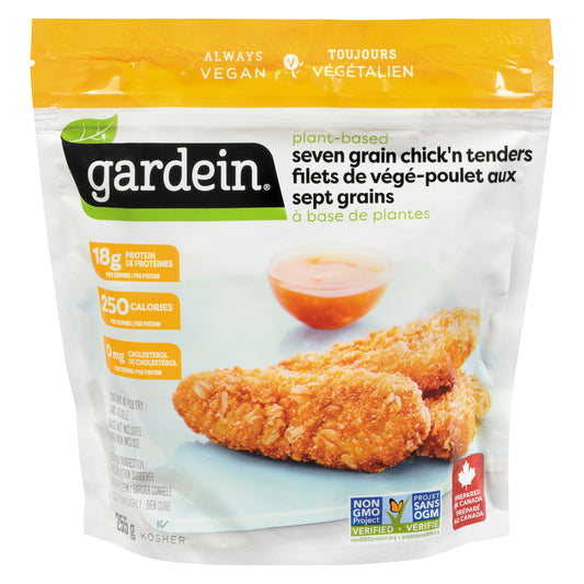 GARDEIN VEGAN 7 GRAIN CHICK'N TENDERS, 8 X 255 G