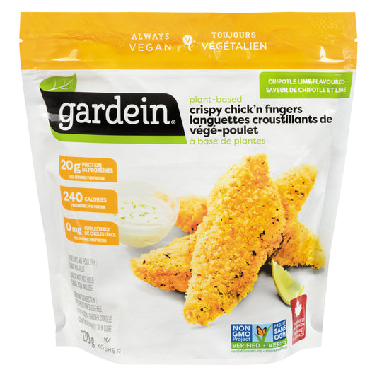 GARDEIN VEGAN LIME CHICK'N FINGERS, 8 X 270 G