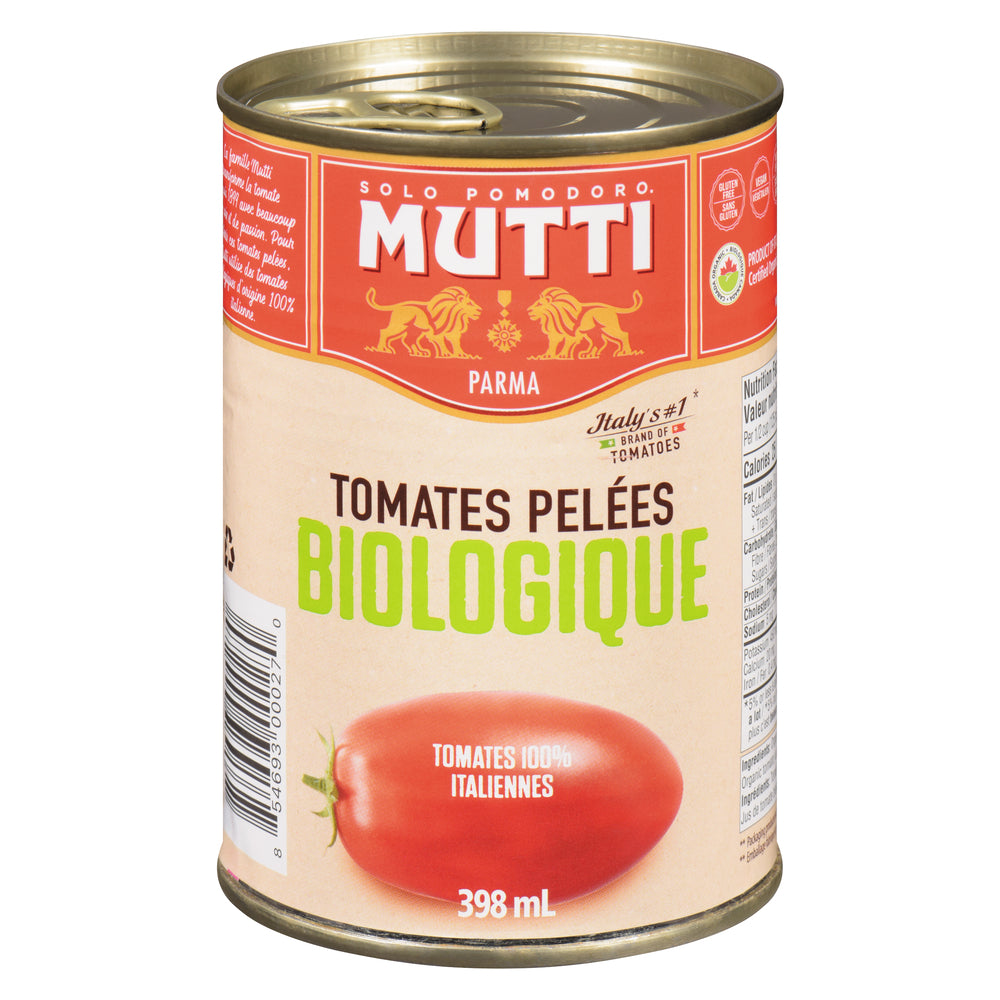 MUTTI ORGANIC PEELED TOMATOES, 12 X 398 ML