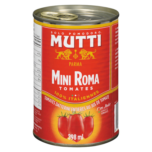MUTTI MINI ROMA TOMATOES TIN, 12 X 398 ML