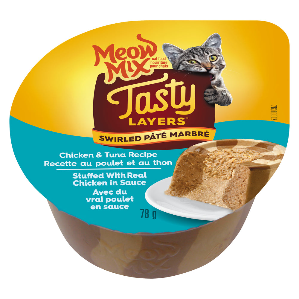 MEOW MIX NEW CAT CHICKEN & TUNA, 12 X 78 G