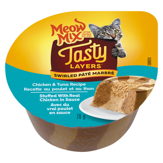 MEOW MIX NEW CAT CHICKEN & TUNA, 12 X 78 G