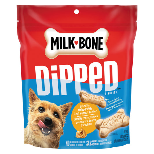 MILKBONE ENROBED PEANUT BUTTER, 4 X 340 G
