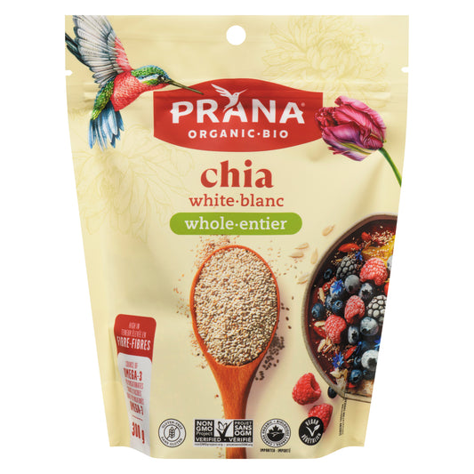 PRANA WHITE CHIA WHOLE GLUTEN-FREE ORGANIC, 6 X 300 G
