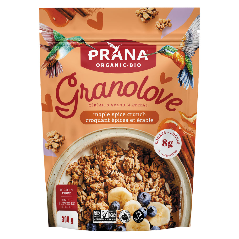 PRANA MAPLE SPICE GRANOLA ORGANIC, 8 X 300 G