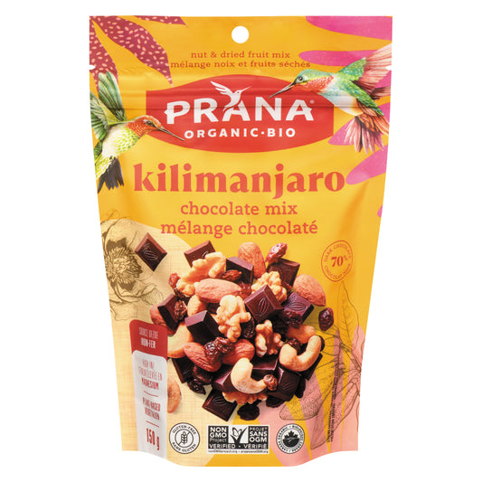 PRANA KILIMANJARO DELUXE CHOCOLATE GLUTEN-FREE, 8 X 150 G