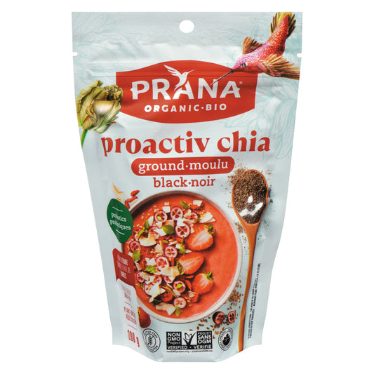 PRANA GROUND CHIA SEEDS ORGANIC GLUTEN-FREE, 6 X 200 G