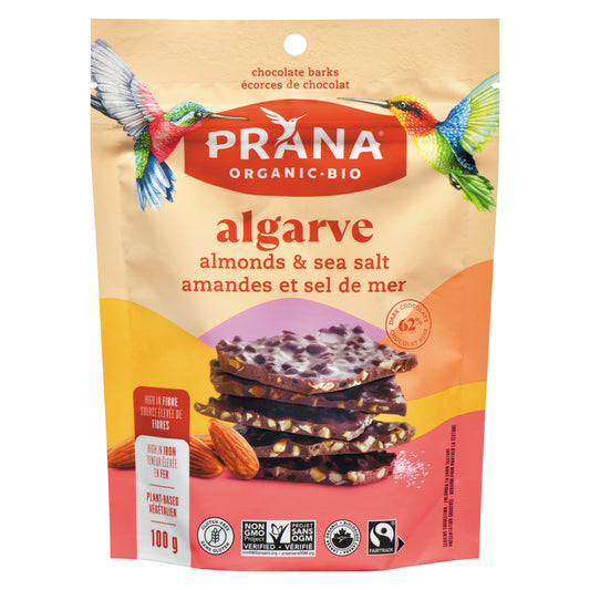 PRANA DARK CHOCOLATE BARK FROM ALGARVE, 8 X 100 G