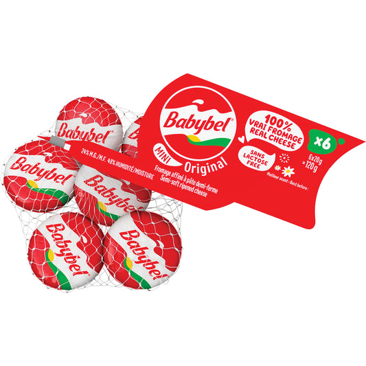BABYBEL MINI CHEESE ORIGINAL SLICED, 18 X 6 X 20 G