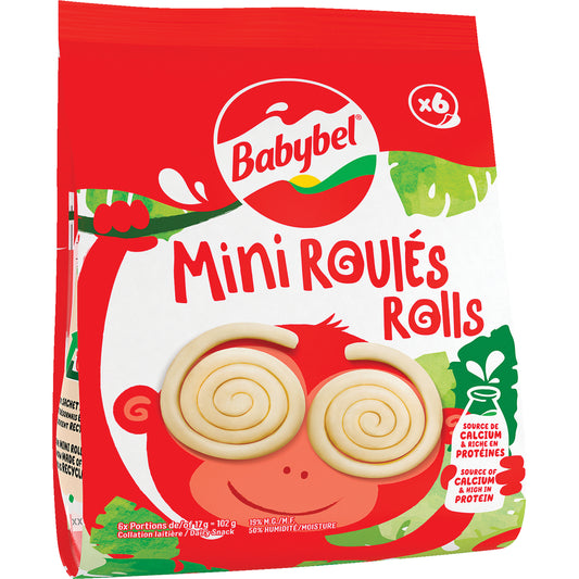BABYBEL MINI CHEESE ROLLS, 8 X 6 X 17 G