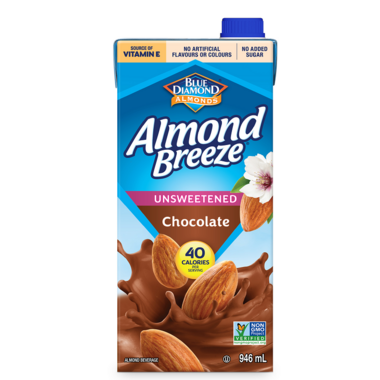 ALMOND BREEZE, CHOC UNSWTND, 12 x 946ML