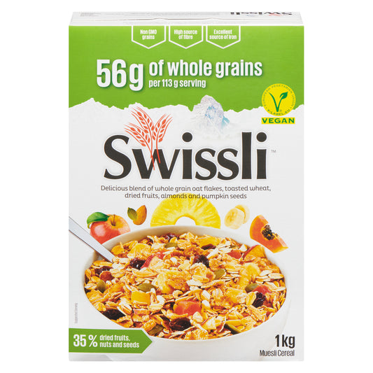 SWISSLI MUESLI CEREAL 35% FRUITS, 14 X 1 KG
