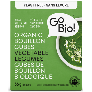 GO-BIO, GF YEAST FREE VEG BOUILLON CUBES OR, 15 x 66G