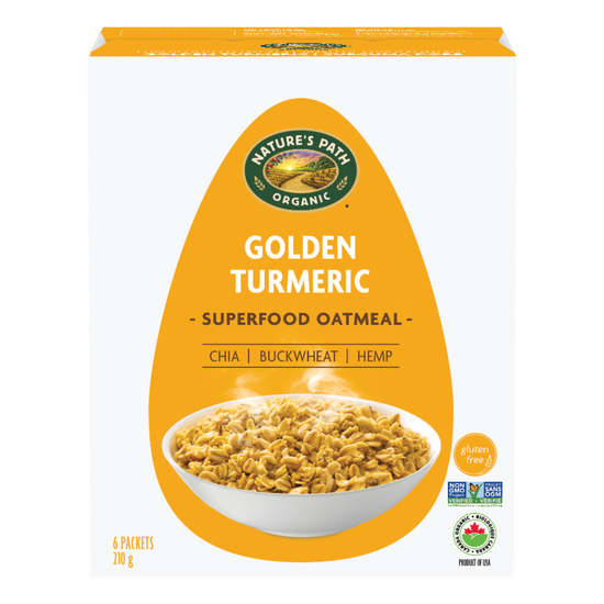 NATURE'S PATH, NP TURMERIC OATMEAL CTN 210G, 6 x 210G