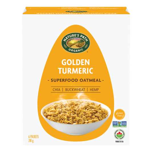 NATURE'S PATH, NP TURMERIC OATMEAL CTN 210G, 6 x 210G