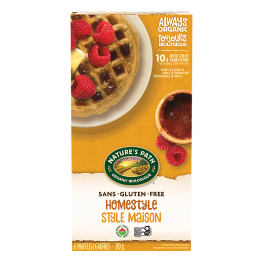 NATURE'S PATH, GF HOMESTYLE WAFFLES OR, 12 x 210G