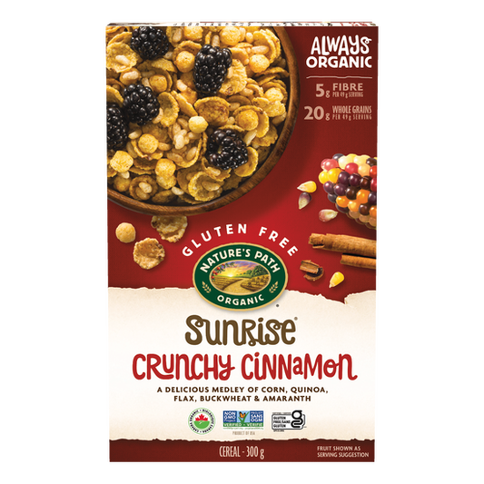 NATURE'S PATH, GF SUNRISE CRUNCHY CINNAMON OR, 12 x 300 G