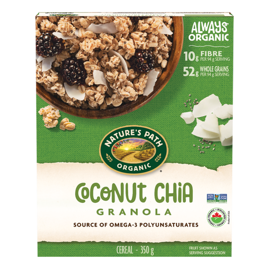 NATURE'S PATH, CHIA PLUS CCNUT GRANOLA OR, 12 x 350G