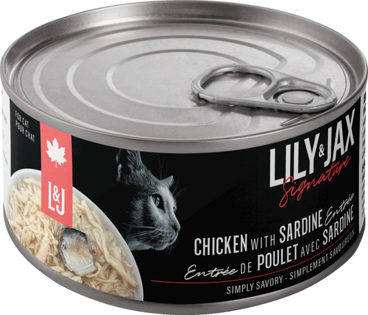 LILY & JAX CAT FOOD CHICKEN & SARDINE, 24 X 85 G