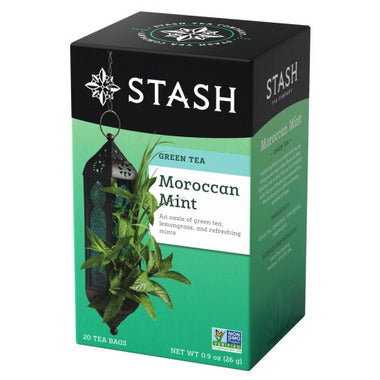 STASH TEA, MOROCCAN GREEN MINT, 6 x 20CT