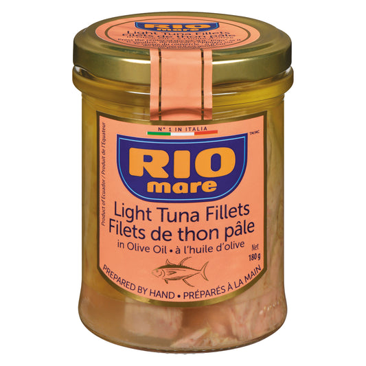 RIO MARE LIGHT TUNA FILLET IN OLIVE OIL, 12 X 180 G