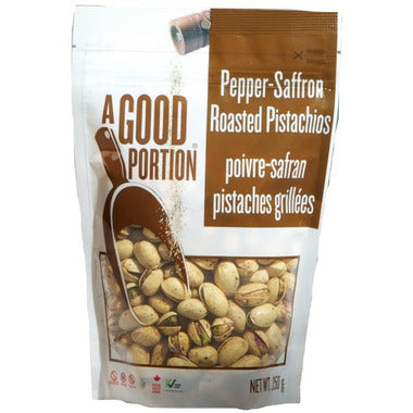 A GOOD PORTION, PEPPER-SAFFRON ROASTED PISTACHIOS, 10 x 250G