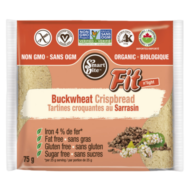SMARTBITE SNACK, BUCKWHEAT CRISPBREADS OR, 12 x 75G
