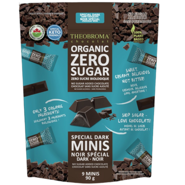 THEOBROMA CHOCO, ZERO SUGAR SPECIAL DARK MINI, 10 x 9X10G