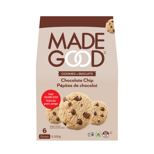 MADE GOOD, CHOCOLATE CHIP CRUNCHY COOKIES, 6 x 200G