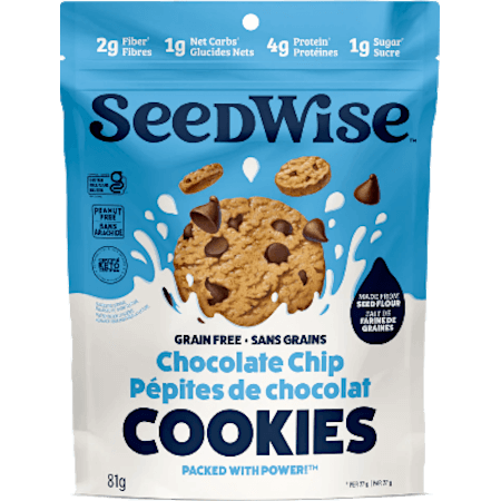OZERY FAMILY BA, SEEDWISE - CHOCOLATE CHIP COOKIES, 6 x 81G