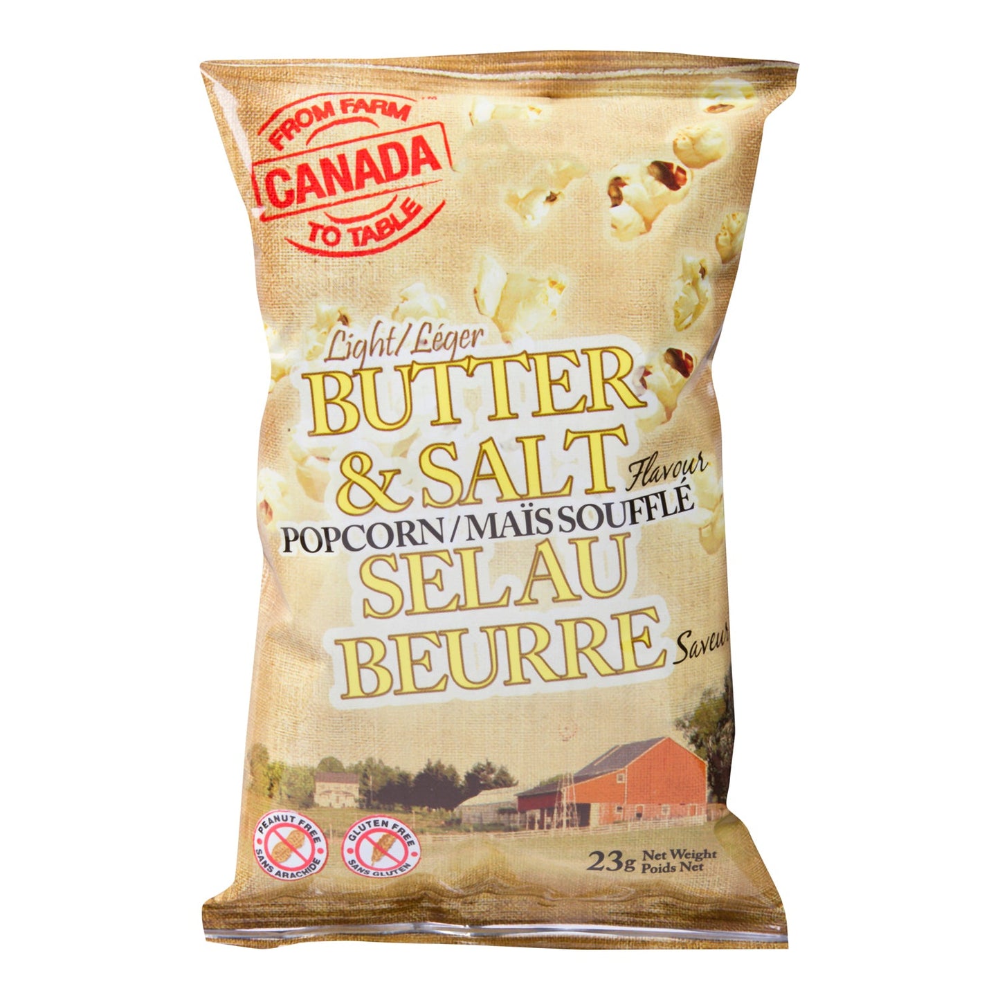 FROM FARM TO TABLE, POPCORN LIGHT BUTTER & SALT, 32 X 23G