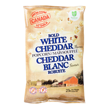 FROM FARM TO TABLE, POPCORN BOLD WHITE CHEDDAR, 32 X 23G