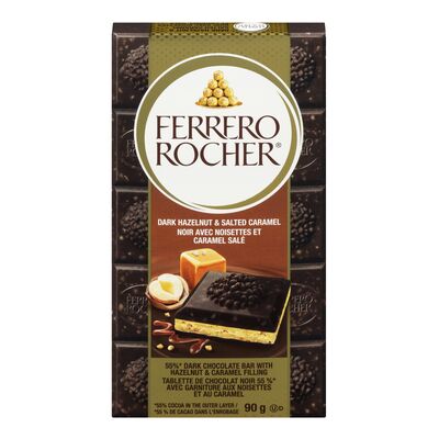 FERRERO CARAMEL AND HAZELNUT CHOCOLATE BAR, 8 X 90 G