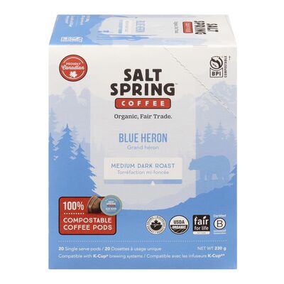 SALT SPRING COF, BLUE HERON, 6 x 230G