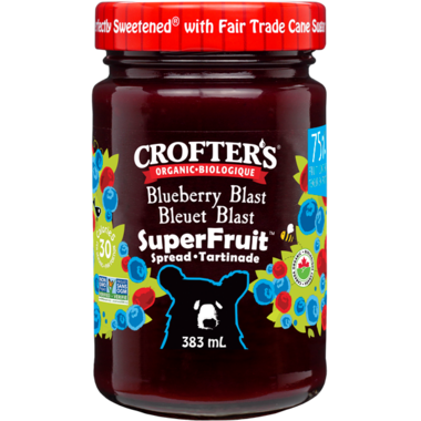 CROFTER'S ORGA, PREMIUM FRUIT SPREAD - BLUEBERRY BLAST, 6 x 383ML