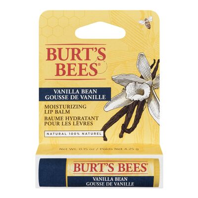 BURT'S BEES VANILLA BEAN LIP BALM, 6 X 4.250 G