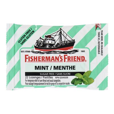 FISHFRIEND MENTHOL SUGAR-FREE LOZENGE, 24 X 22 UN