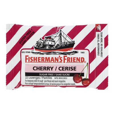 FISHFRIEND SUGAR-FREE CHERRY LOZENGE, 16 X 22 UN