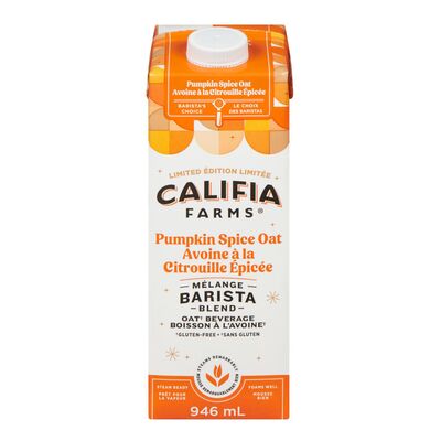 CALIFIA FARMS, PUMPKIN SPICE OAT BARISTA BLEND, 6 x 946ML