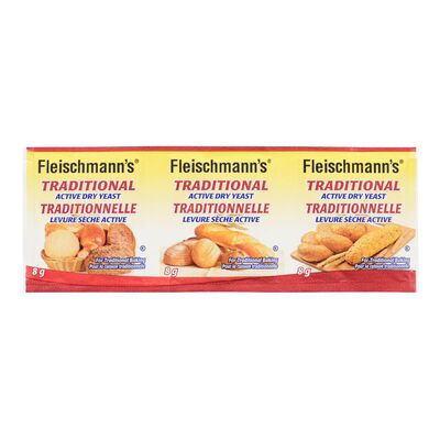 FLEISCHMANN'S TRADITIONAL YEAST, 20 X 24 G